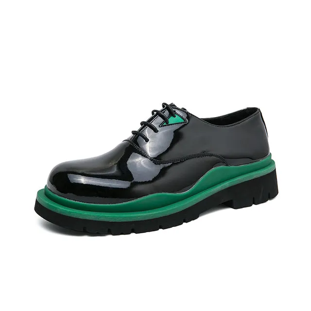 Patent Leather Oxford Men Shoes
