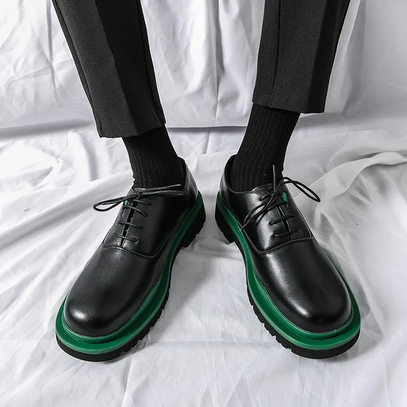 Patent Leather Oxford Men Shoes