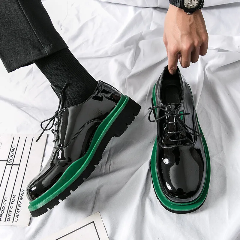 Patent Leather Oxford Men Shoes