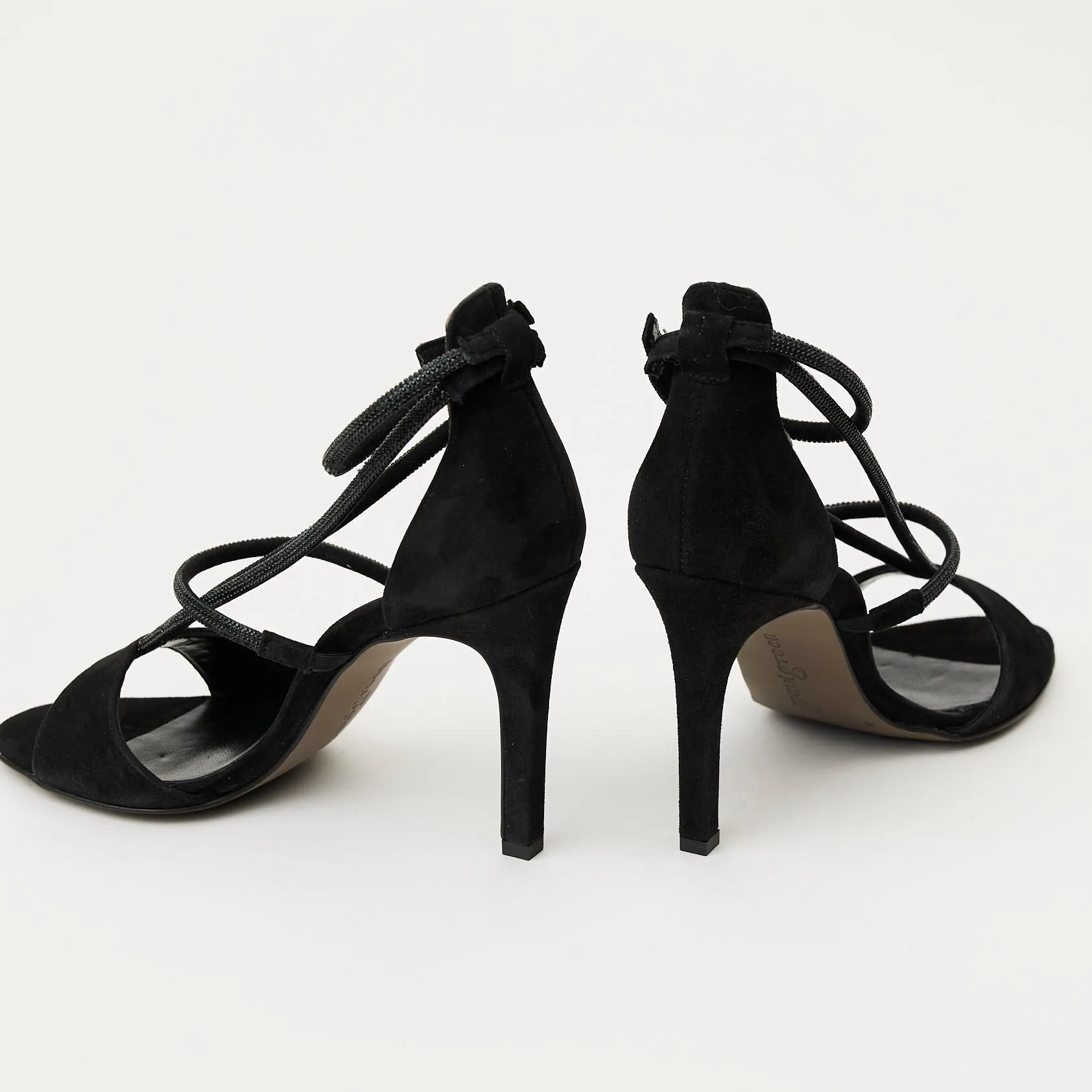 Paul Green Black Suede Sandals