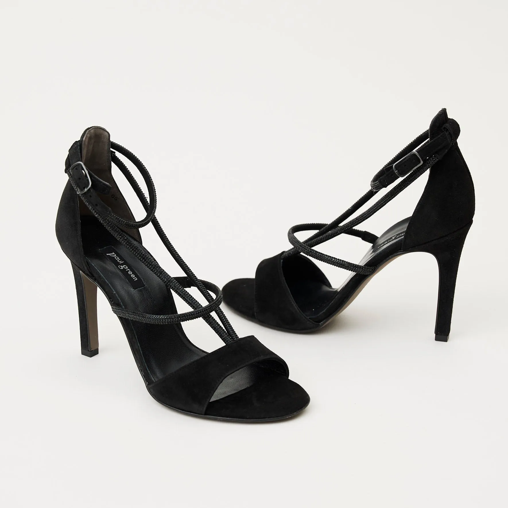 Paul Green Black Suede Sandals