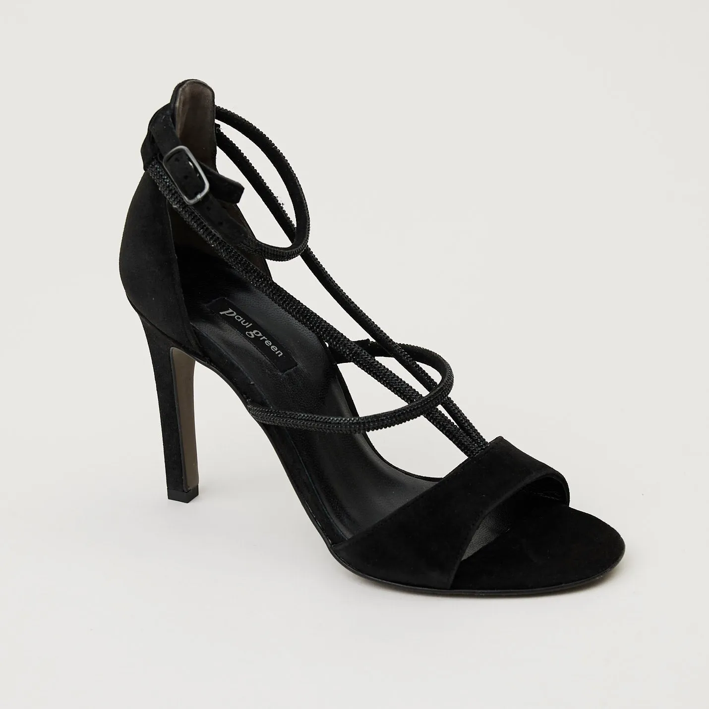 Paul Green Black Suede Sandals