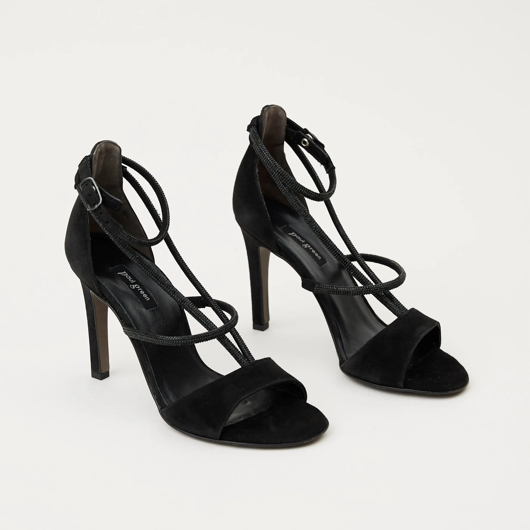 Paul Green Black Suede Sandals