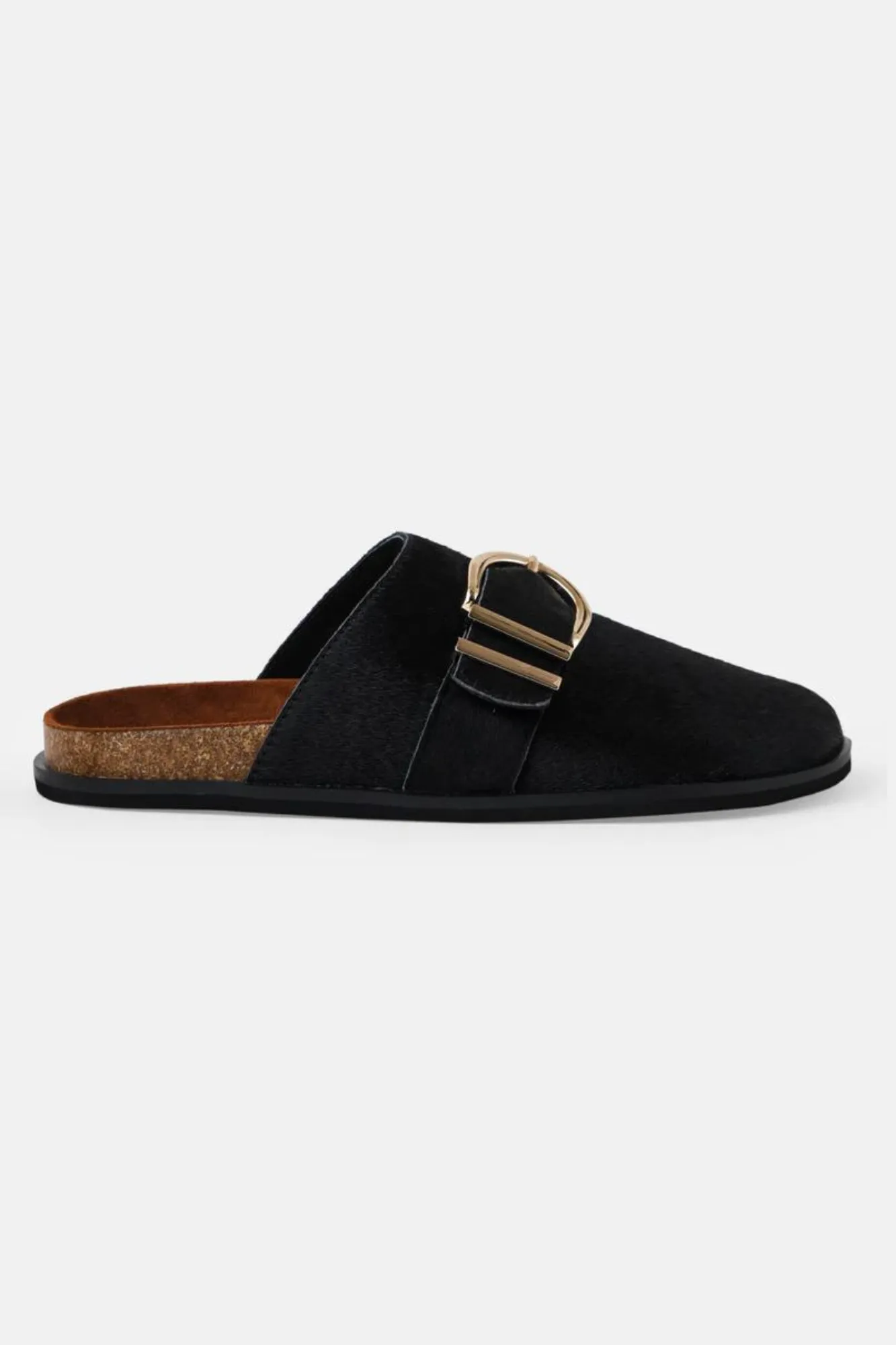 PORT LEATHER MULE - BLACK