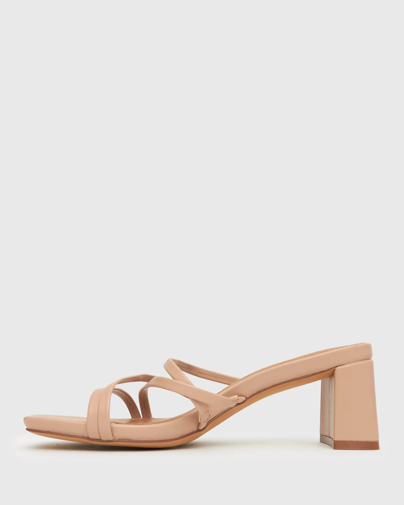 PRAISE Strappy Block Heel Mules