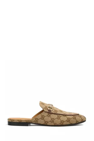 Princetown GG Canvas Bit Loafer Mules