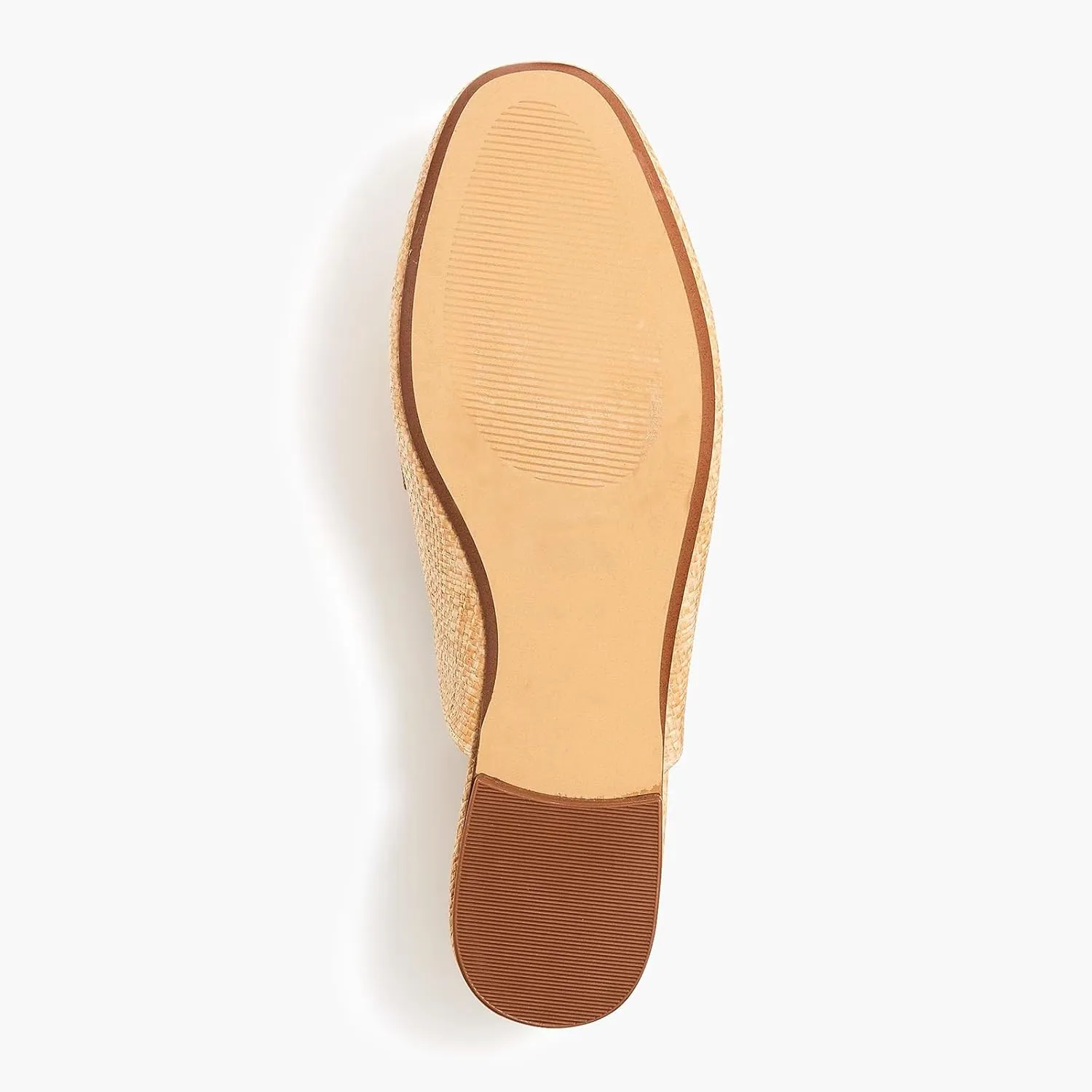 Raffia Mules for Women Almond Toe Woven Flats Slip on Comfort Backless Loafers Buckle Mule Shoes