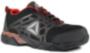 Reebok Work Men's RB1062 Beamer Safety Toe Athletic Work Shoe Black & Grey Trim