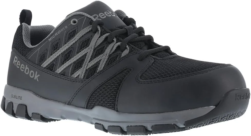 Reebok Work Men's RB416 Sublite Cushion Work Safety Toe Athletic Shoe Black