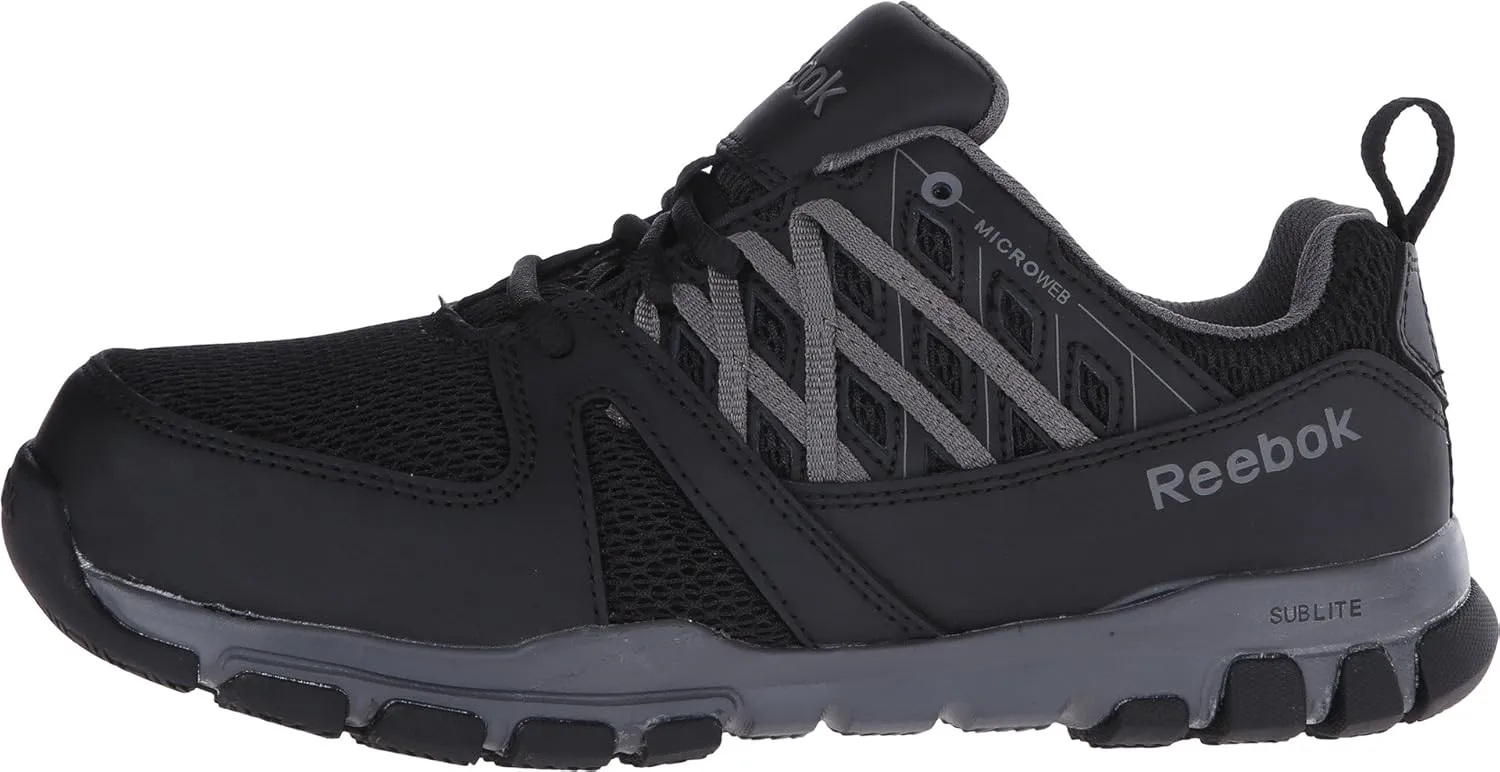 Reebok Work Men's RB416 Sublite Cushion Work Safety Toe Athletic Shoe Black