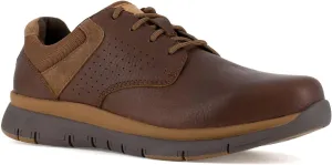 Rockport Work Men's Primetime Safety Toe Casual Work Oxford, Brown, 9.5