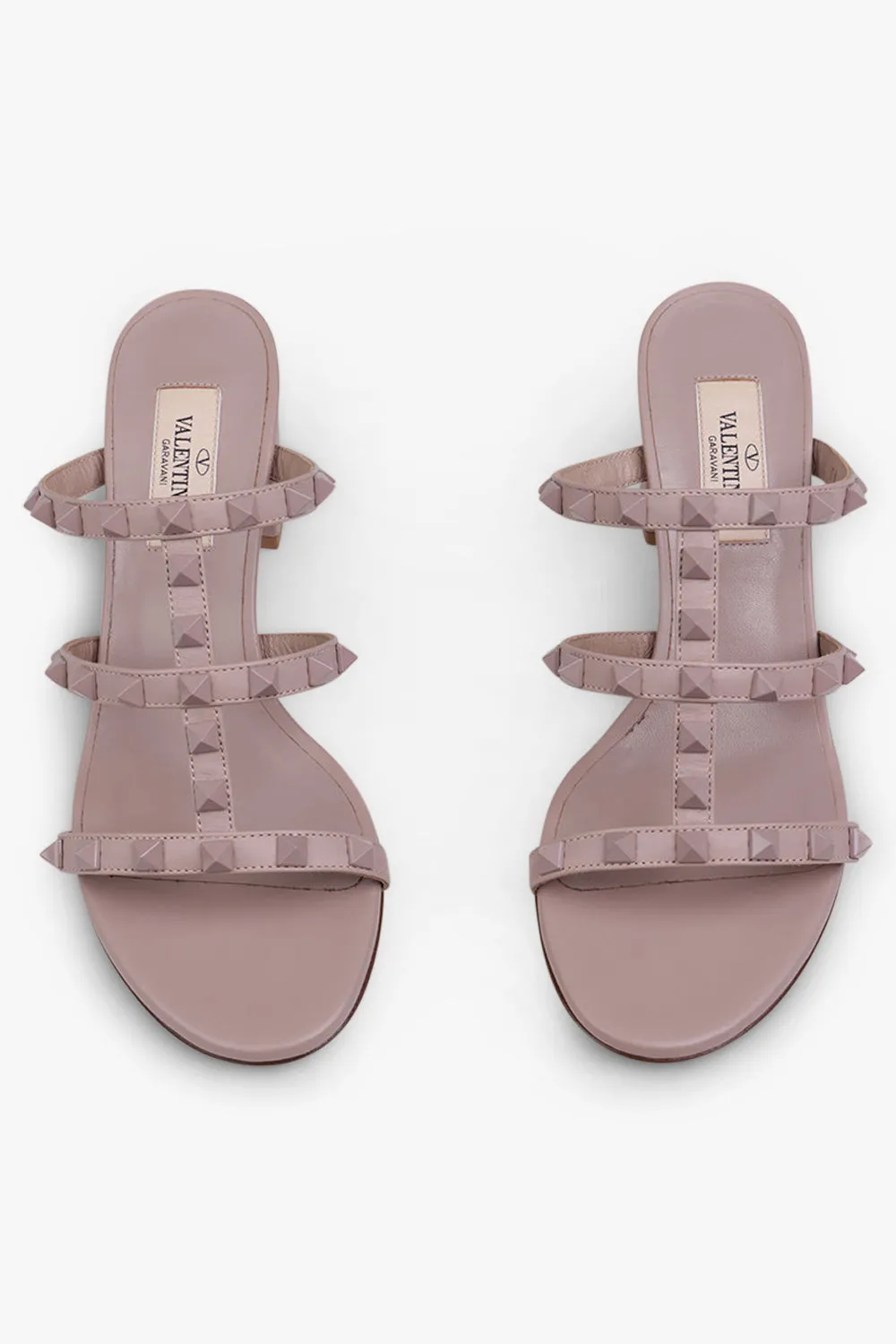 ROCKSTUD THREE STRAP 60MM MULE | POUDRE
