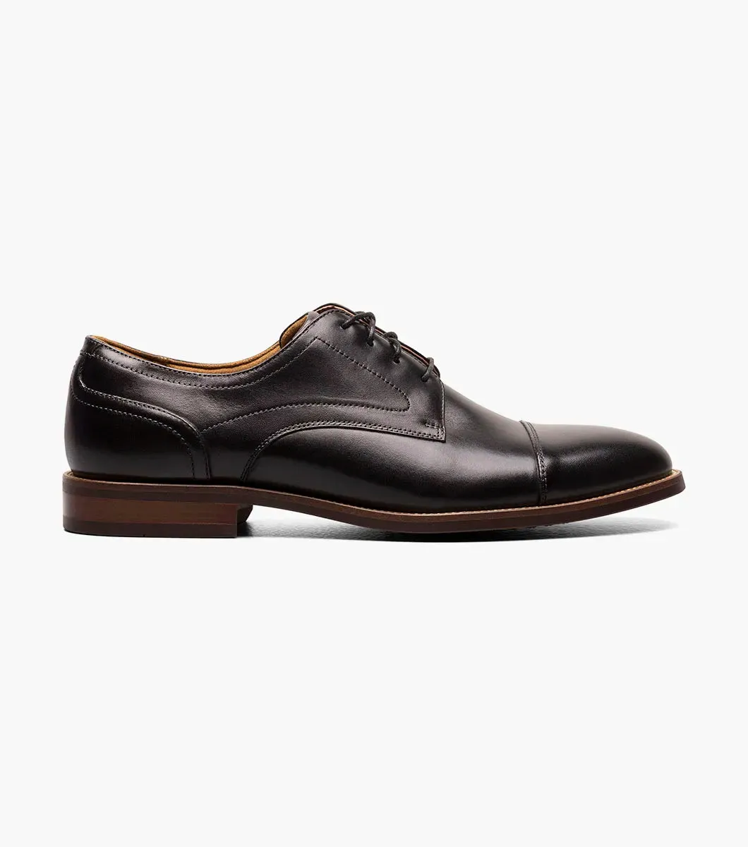 Rucci Cap Toe Oxford-Black | Florsheim