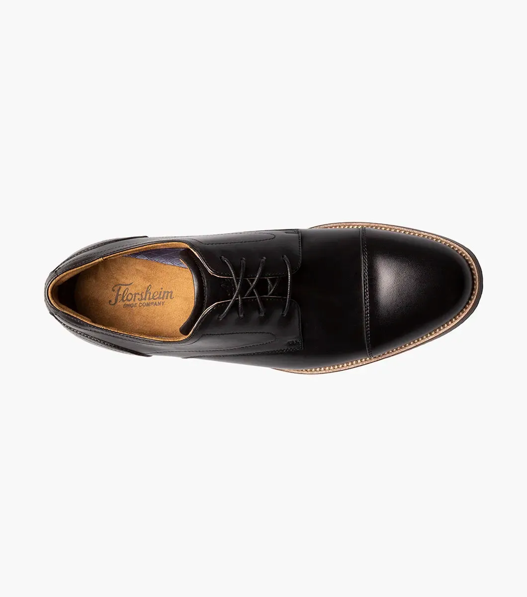 Rucci Cap Toe Oxford-Black | Florsheim