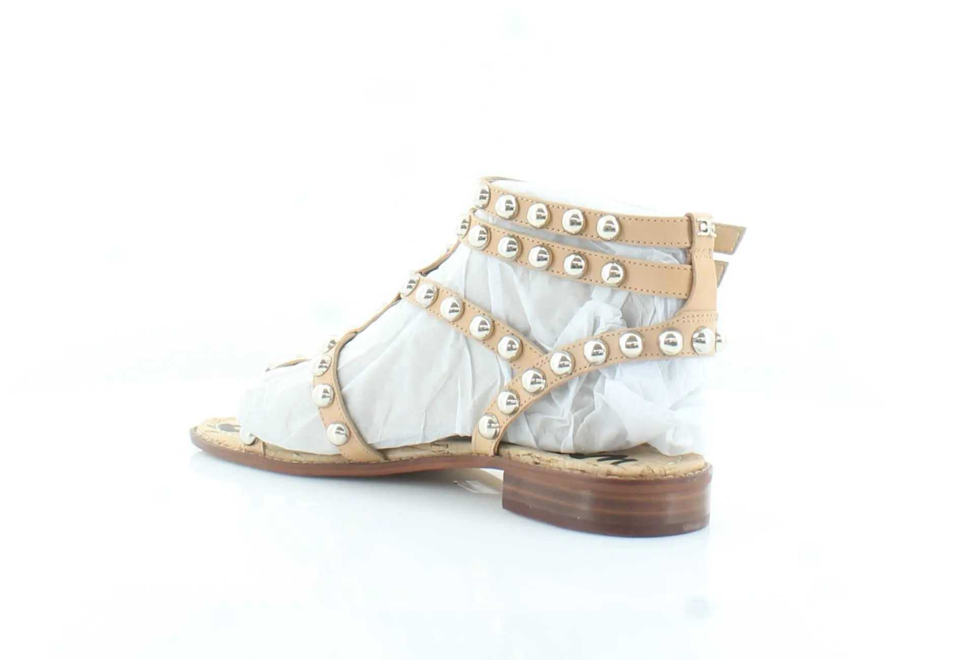 Sam Edelman Womens Eavan Natural Sand Strappy Sandals 7.5 W