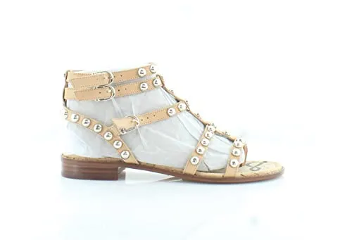 Sam Edelman Womens Eavan Natural Sand Strappy Sandals 7.5 W