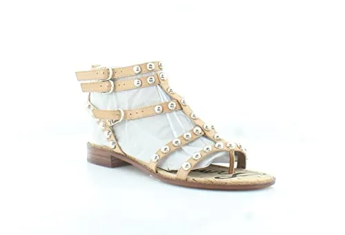 Sam Edelman Womens Eavan Natural Sand Strappy Sandals 7.5 W