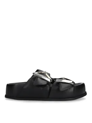 Sandalo Buckle Nero