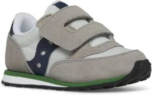Saucony Jazz Hook & Loop Sneaker (Toddler/Little Kid), Grey/Navy/Green, 9.5 US Unisex