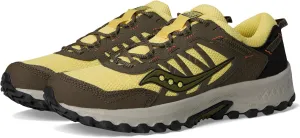 Saucony Unisex Grid Peak Sneaker, Yellow/Walnut, 8.5 US Men
