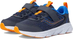 Saucony Wind 3.0 Alternative Closure (Little Big Kid) Sneaker, Navy/Peel, 11 US Unisex