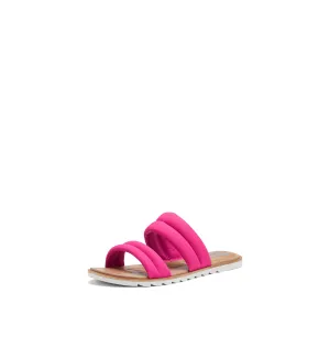 Sorel Women's Ella II Puff Slide Sandal - Fuchsia Fizz, Sea Salt - Size 8
