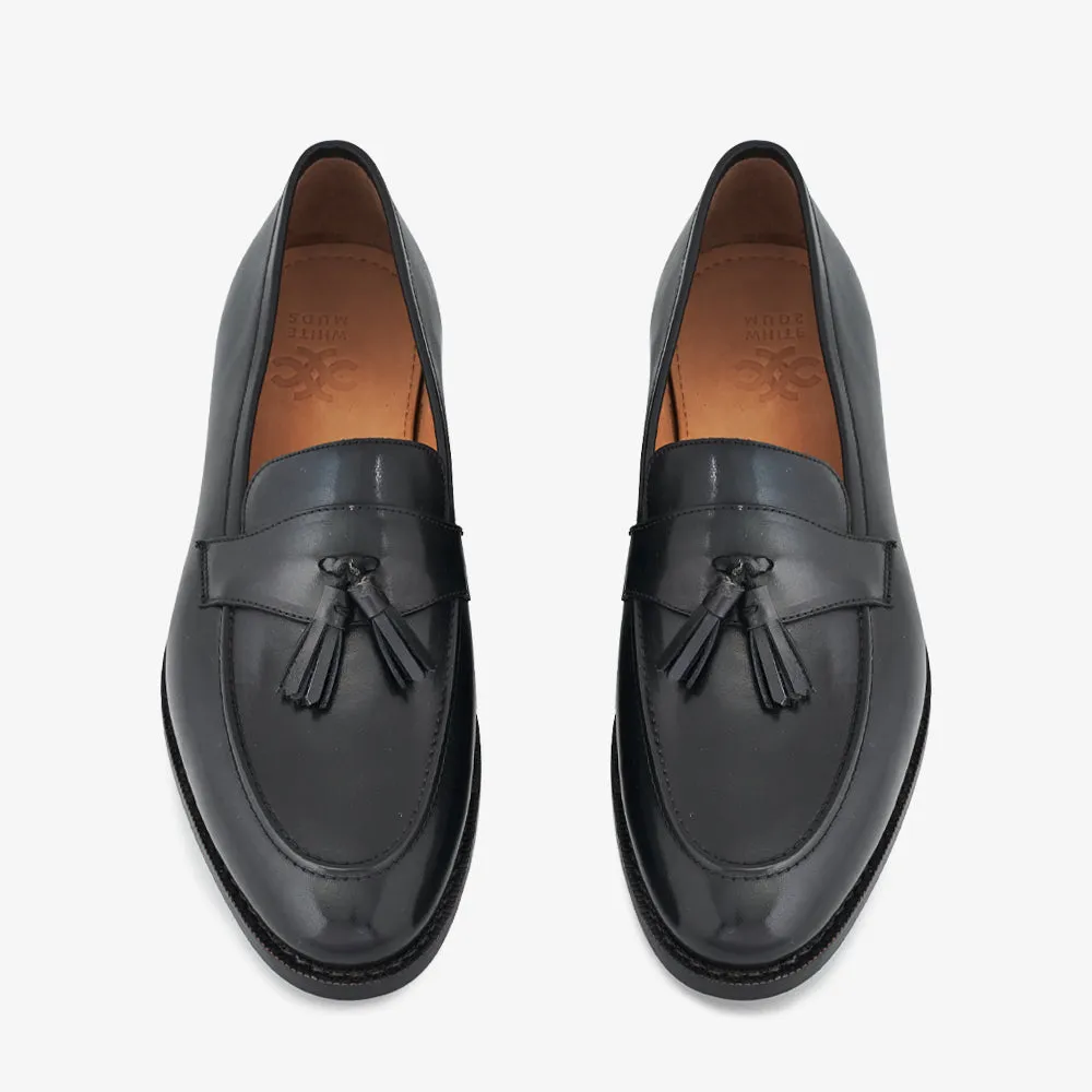 Southwark Big Tassel Black Slip-On Shoes