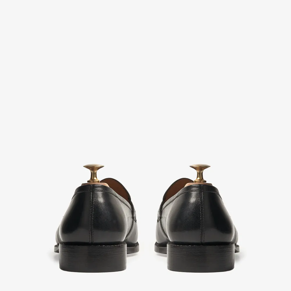 Southwark Big Tassel Black Slip-On Shoes