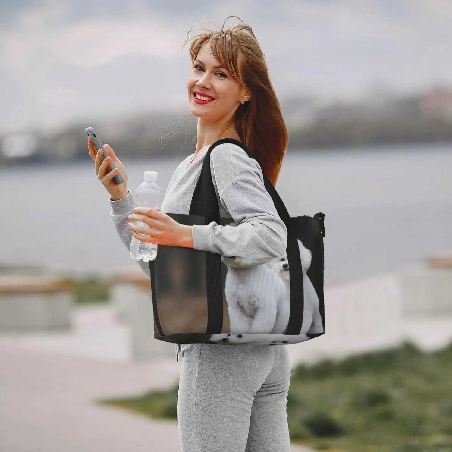 Sports Gym Bag for Women Men Travel Duffel Bag Tote Bichon Frise Weekender Bag Canvas Carry on Overnight Bag for Travel Swimming Fitness Workout Sports Duffle Bag