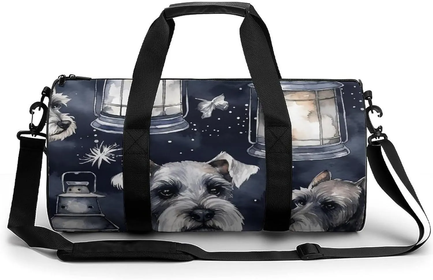 Sports Gym Bag for Women Men Travel Duffel Bag Tote Weekender Bag Dog And Lantern Carry on Overnight Bag for Travel Swimming Fitness Workout Sports Duffle Bag