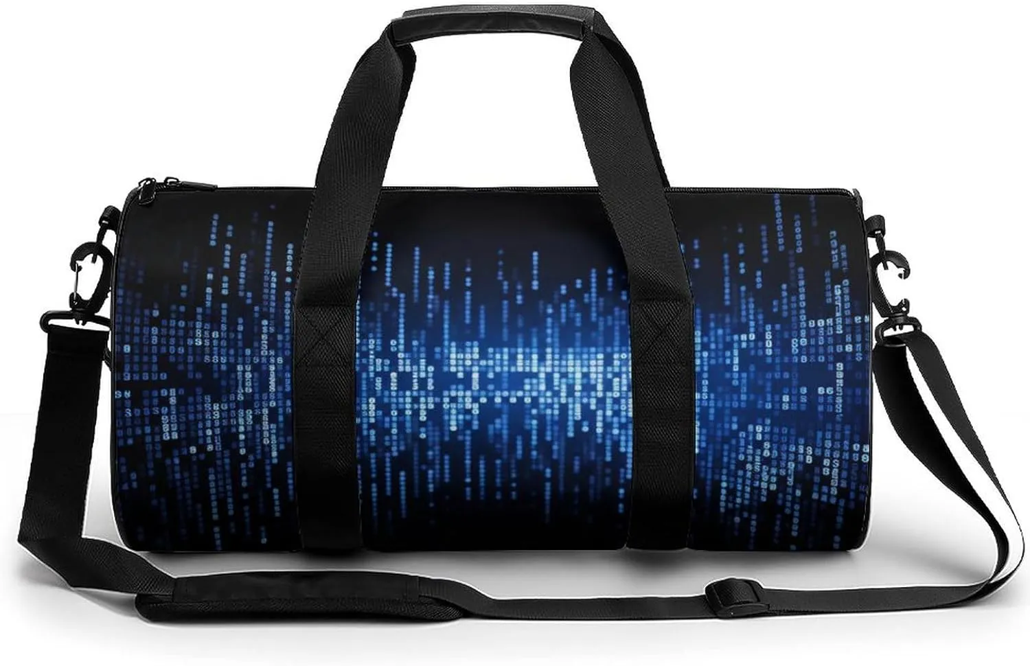 Sports Gym Bag for Women Men Travel Duffel Bag Tote Weekender Bag The Blue Binary Carry on Overnight Bag for Travel Swimming Fitness Workout Sports Duffle Bag