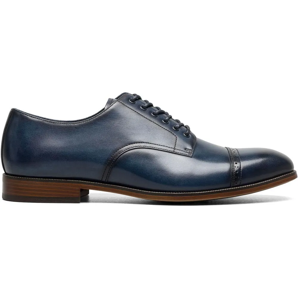 Stacy Adams William Cap Toe Oxford in Navy