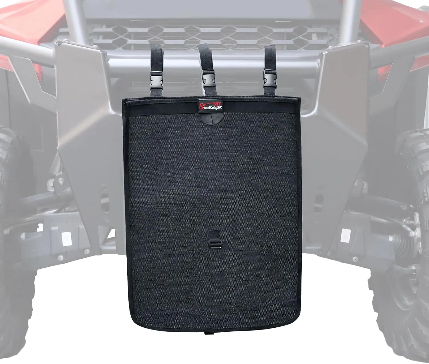StarknightMT UTV Mesh Trash Bag With Adjustable Strap Universal PVC Trash Mesh Sack Organizer Compatible with RZR,Ranger,Commander,Defender,UFforce,Rhino,Mule,Pioneer,Golf Cart Off-Road