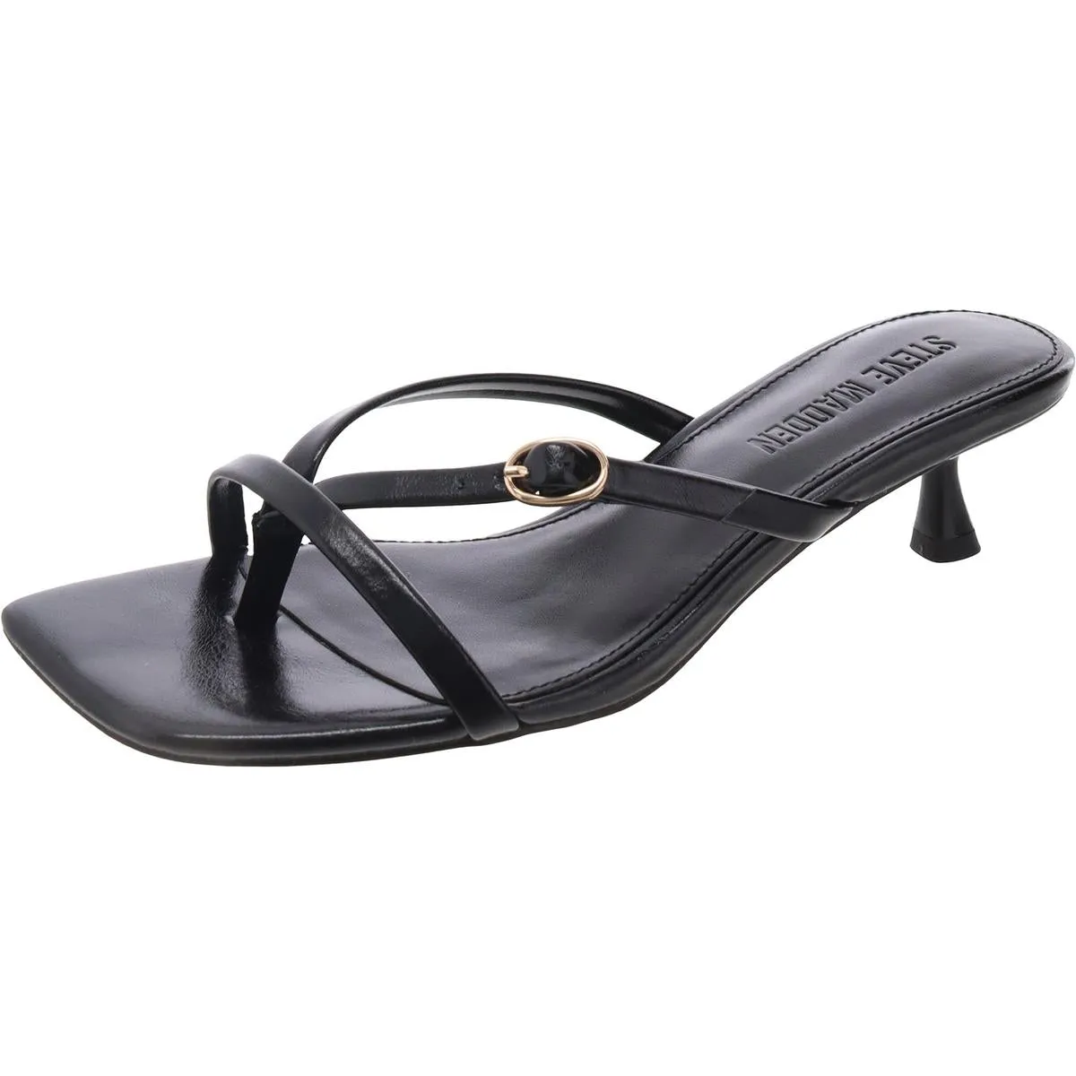 Steve Madden Womens Jana Strappy Faux Leather Mule Sandals