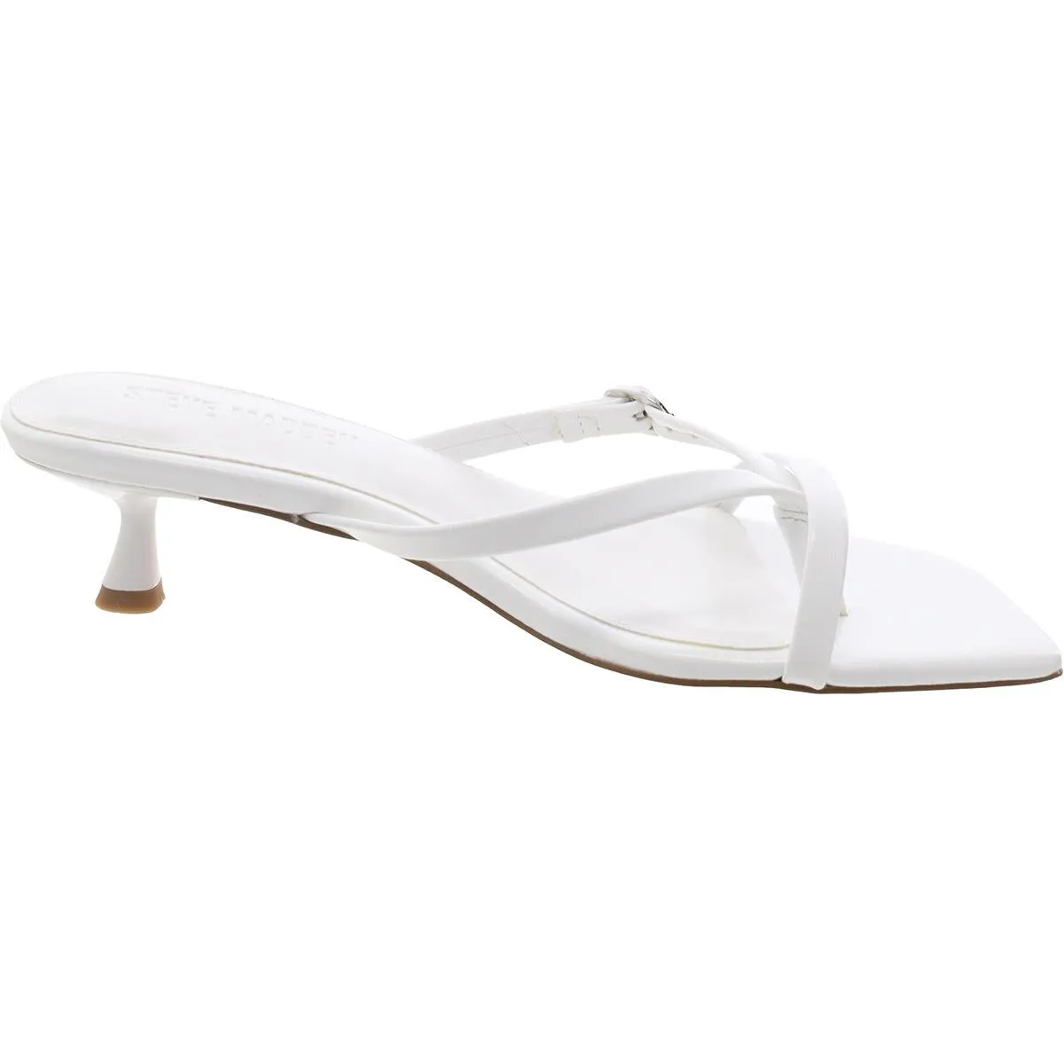 Steve Madden Womens Jana Strappy Faux Leather Mule Sandals