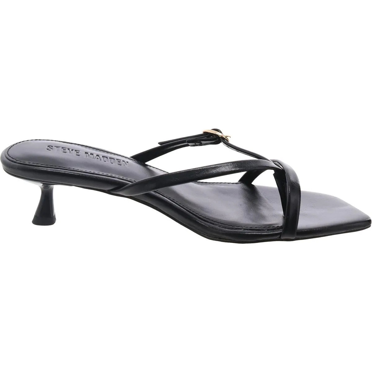 Steve Madden Womens Jana Strappy Faux Leather Mule Sandals