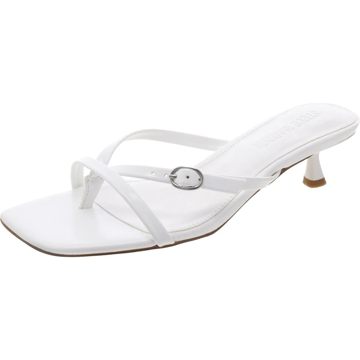 Steve Madden Womens Jana Strappy Faux Leather Mule Sandals