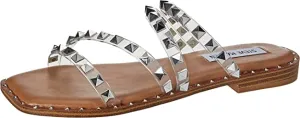Steve Skyler Pearl Clear Slip Toe Embellished Classic Squared Secure shipping Pyramid On Sandals Madden