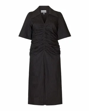 Stretch Stripe Dress | BLACK