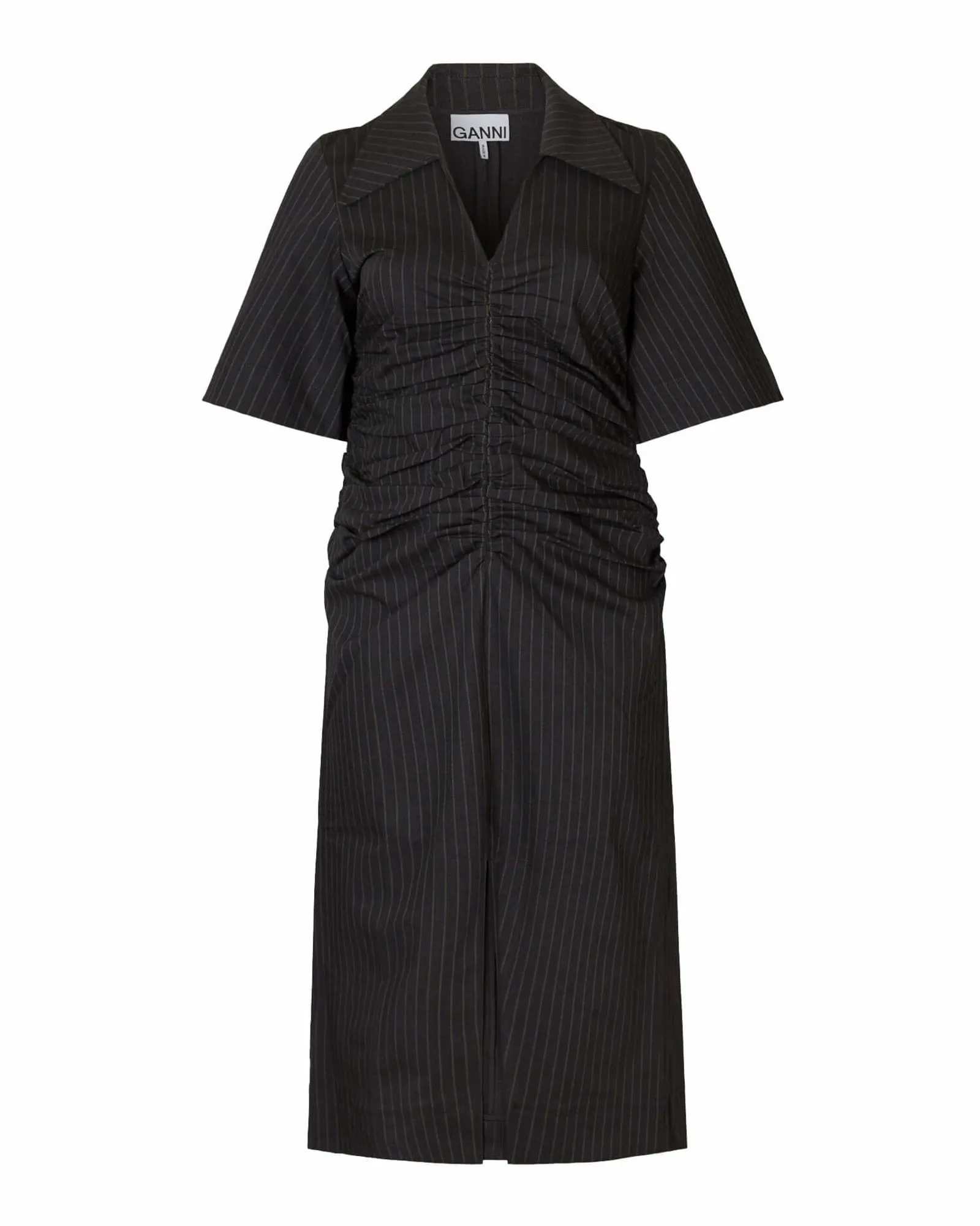 Stretch Stripe Dress | BLACK