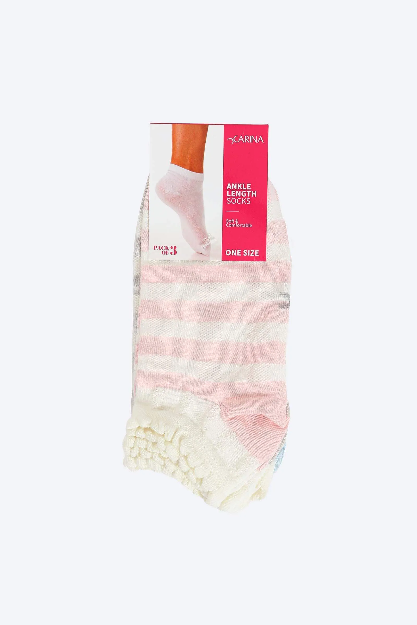 Striped Colored Socks - 3 Pairs