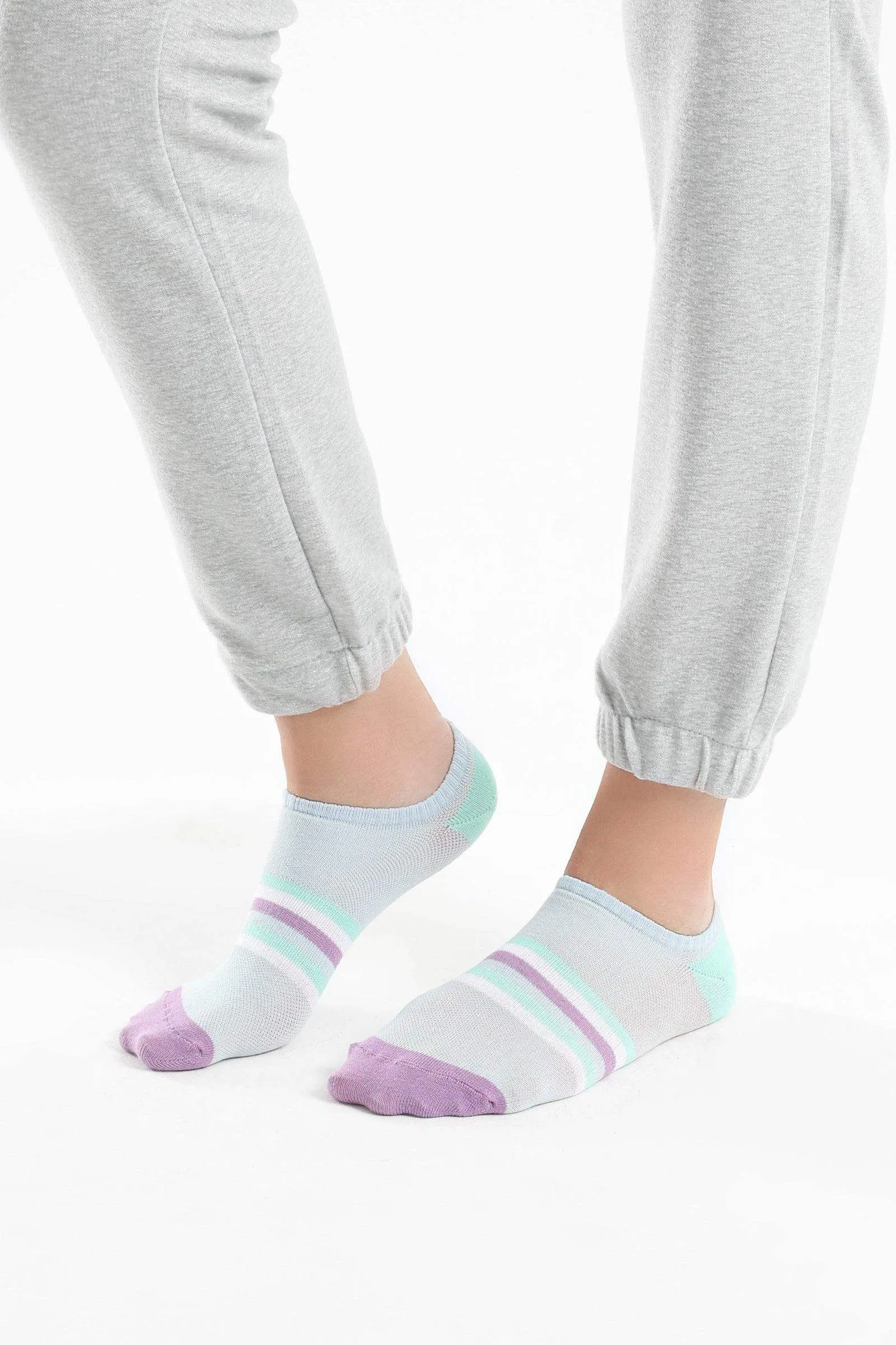 Striped Low Cut Socks - 3 Pairs