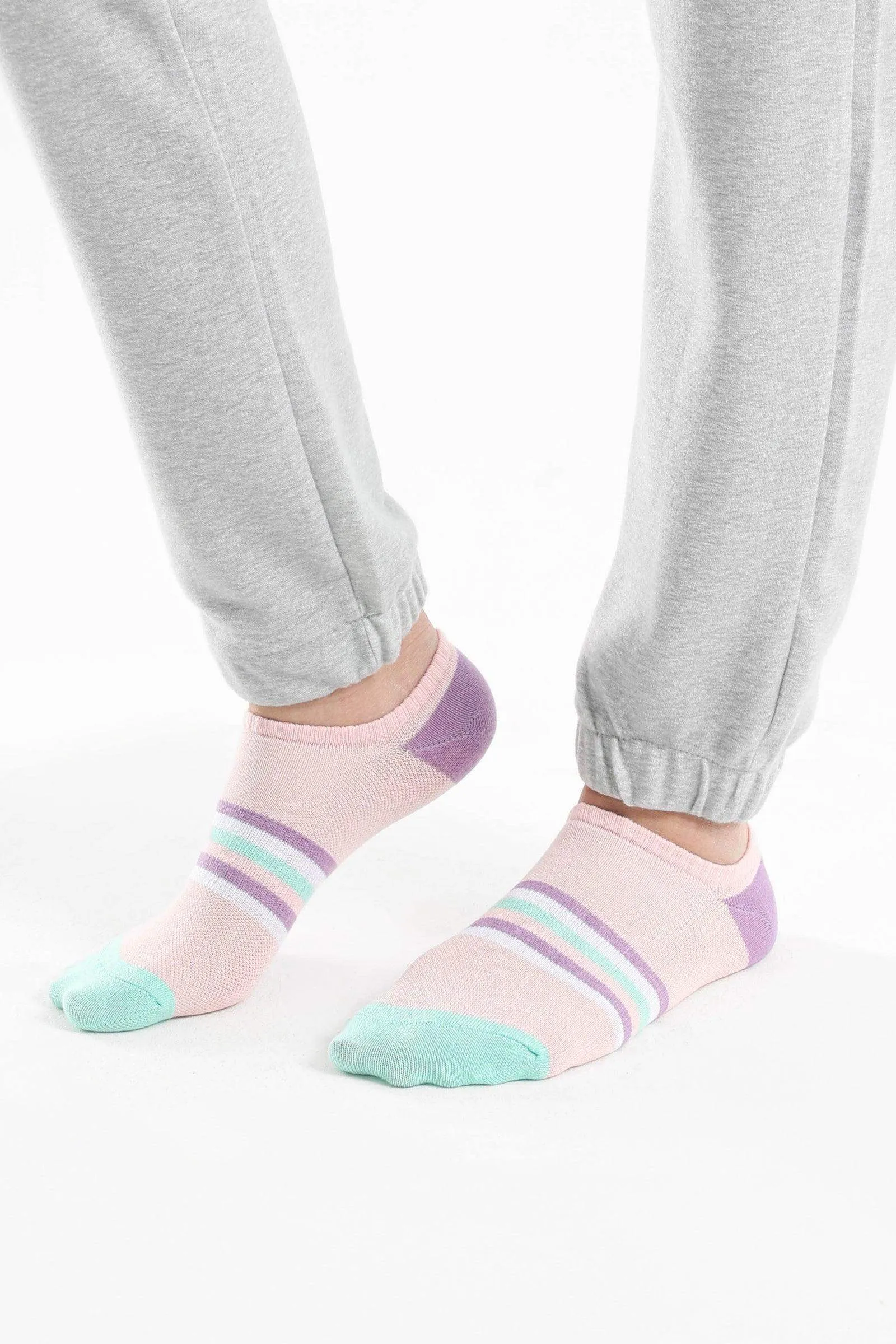 Striped Low Cut Socks - 3 Pairs