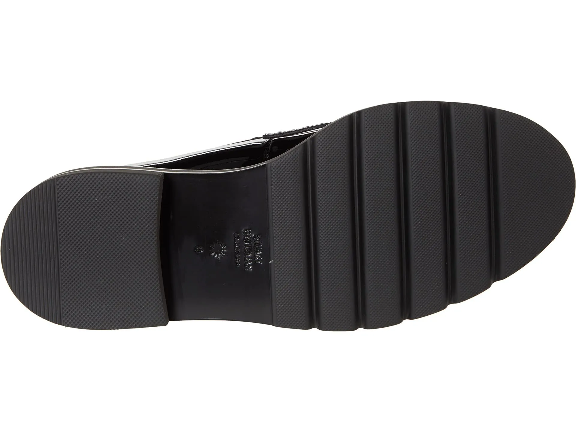 Stuart Weitzman Womens Parker Lift Mini Pearl Loafer Black 6.5 M