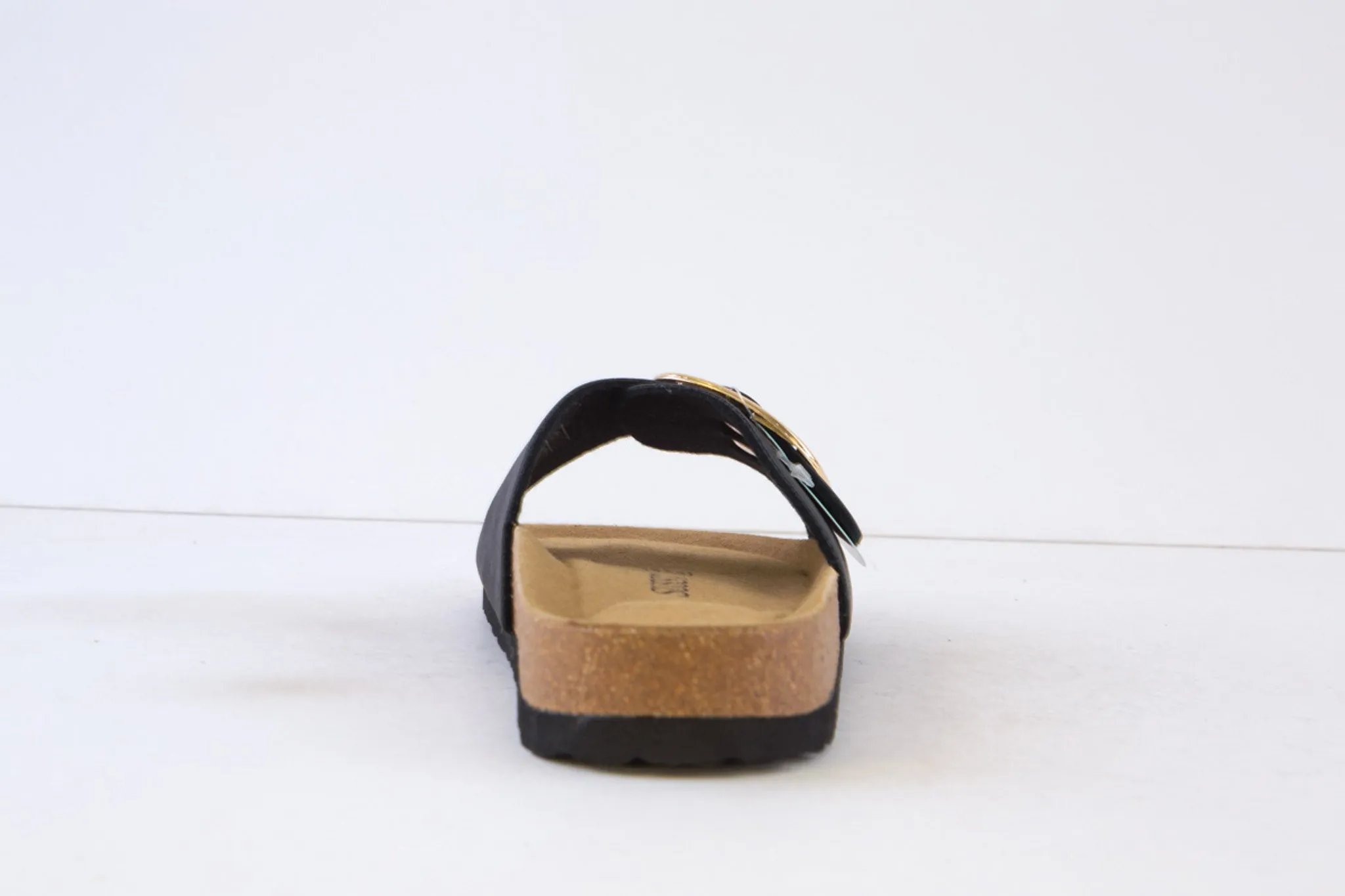 SUSST - MALTA25 FLAT BUCKLE MULE - BLACK