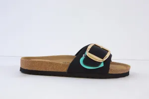 SUSST - MALTA25 FLAT BUCKLE MULE - BLACK