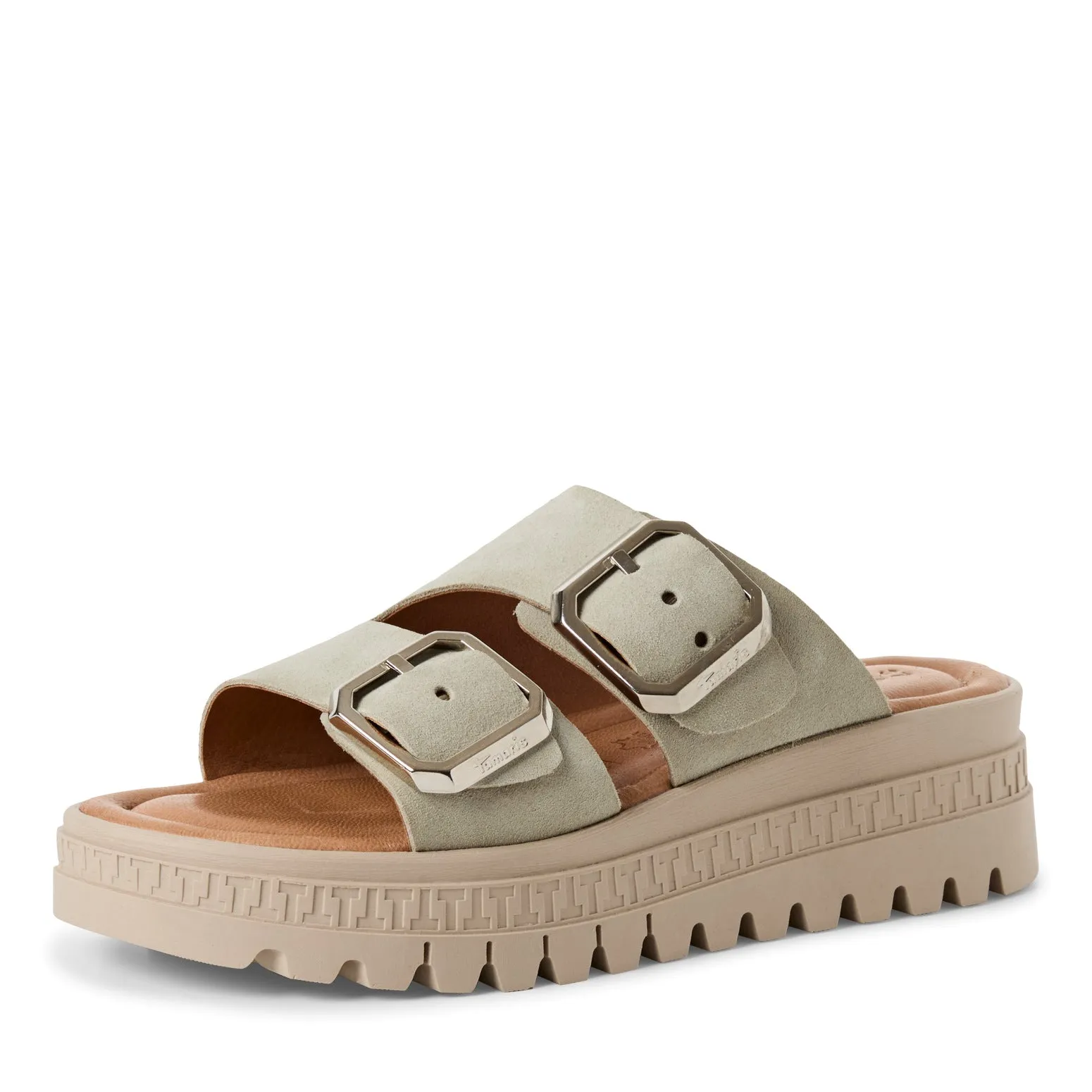TAMARIS - 27202-771 CHUNKY DOUBLE STRAP MULE - GREEN
