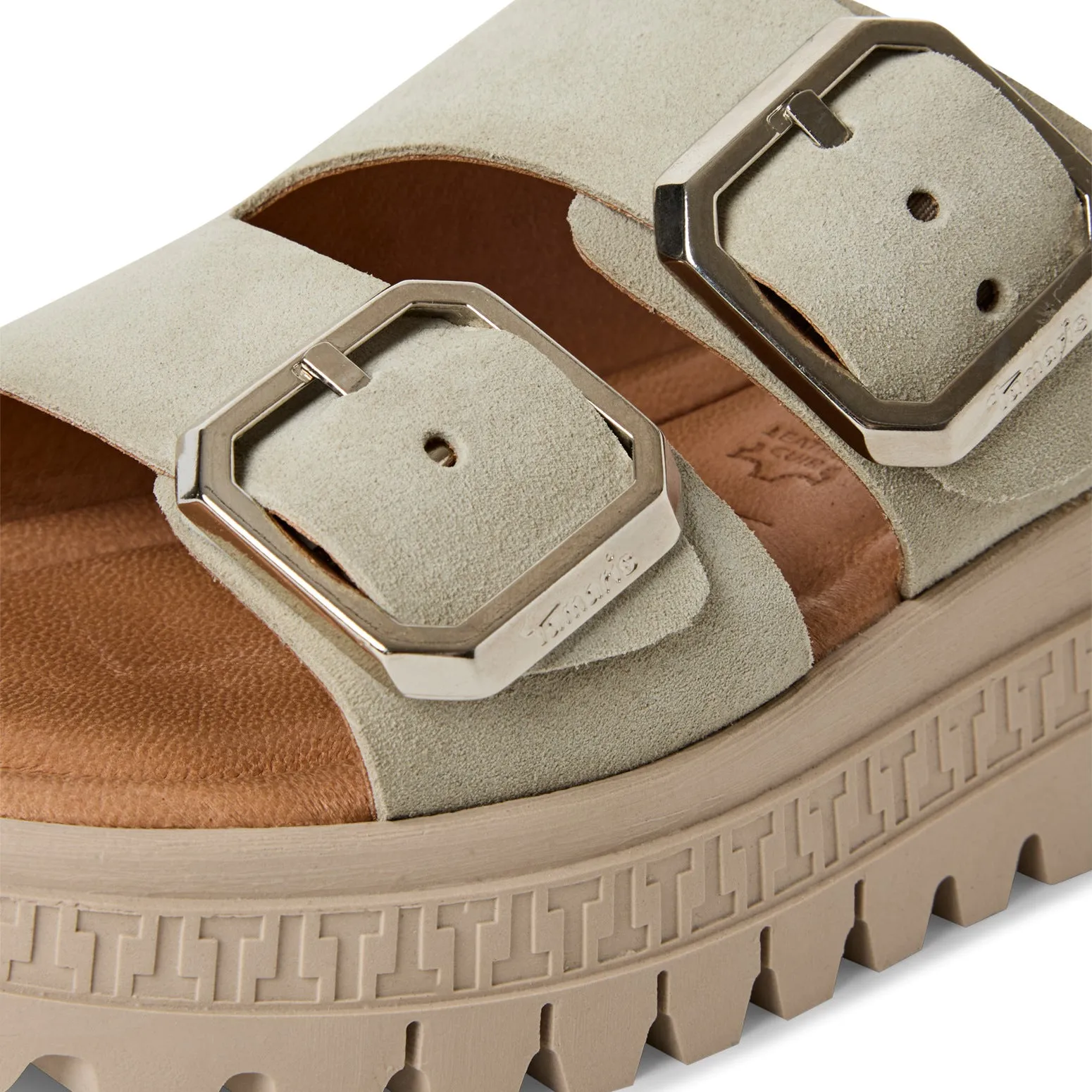 TAMARIS - 27202-771 CHUNKY DOUBLE STRAP MULE - GREEN