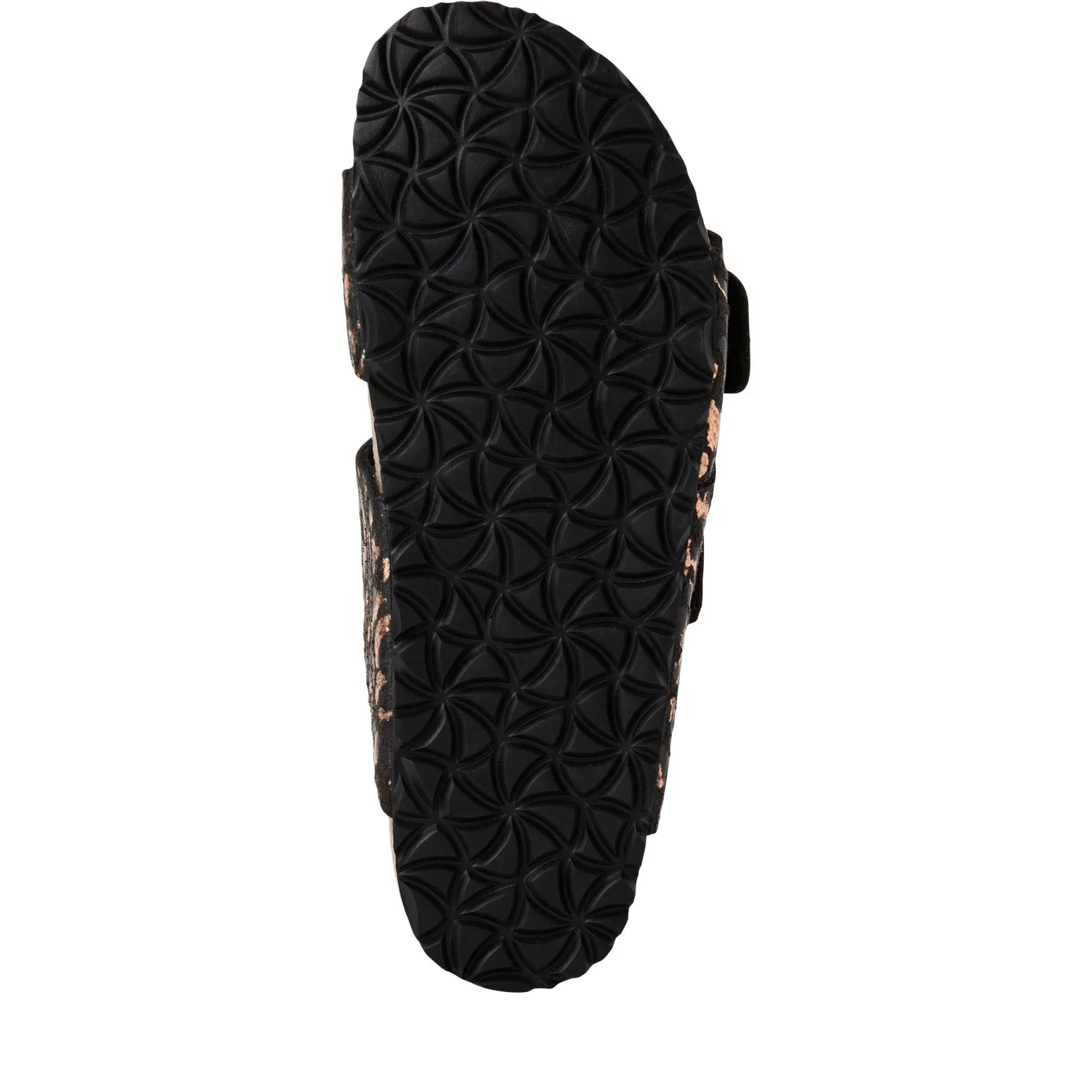 TAMARIS - 27503-090 FLAT DOUBLE STRAP MULE - BLACK LEOPARD