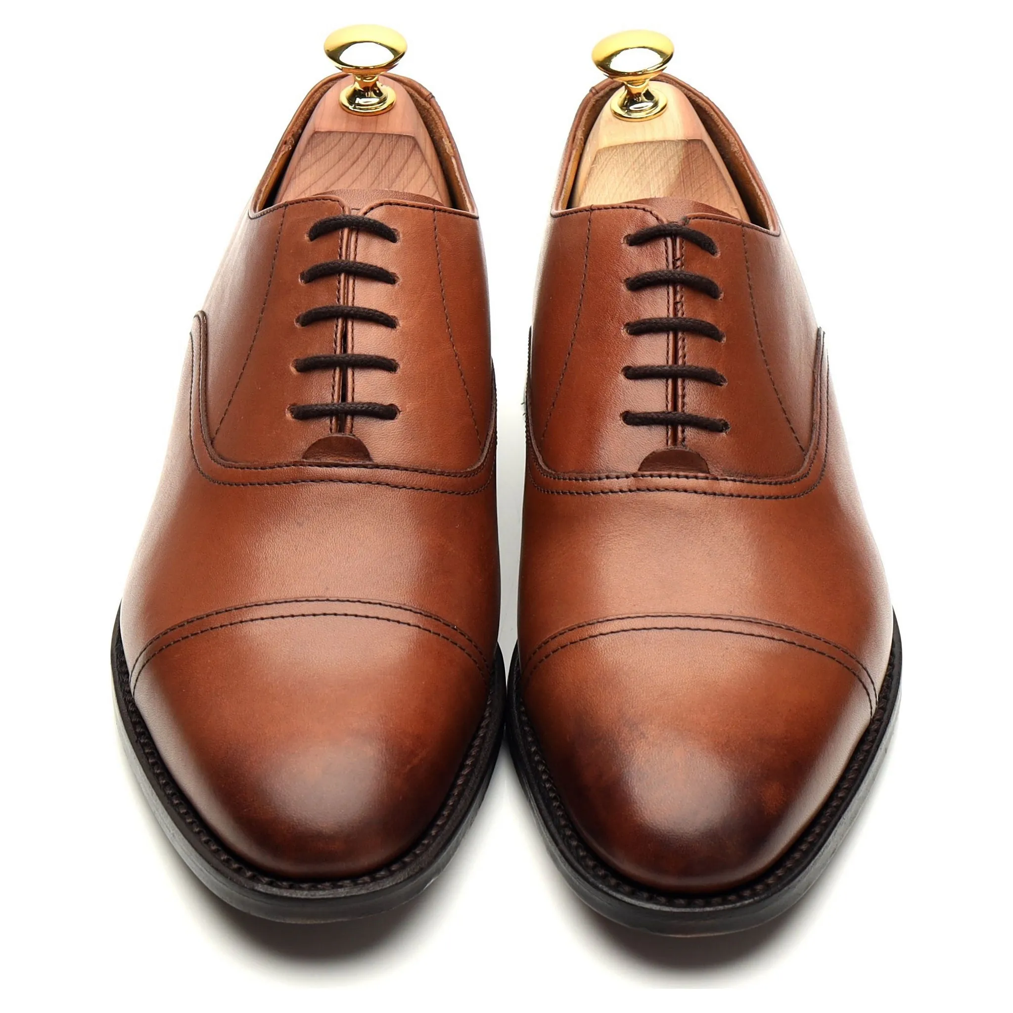 Tan Brown Leather Oxford UK 7 F